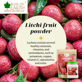 Bliss of Earth 500gmLYCHEE (litchi) Powder Natural Spray Dried Vitamin A & C Rich Boost your Immunity