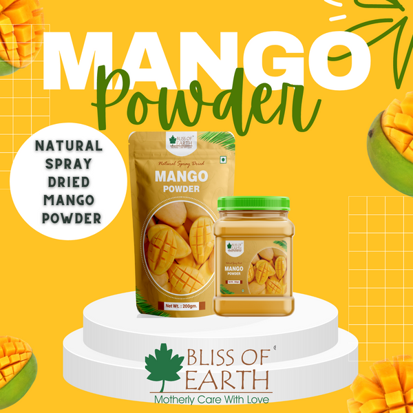 Bliss of Earth 200gm Mango Powder Natural Spray Dried king of fruits Vitamin A,C,K Rich