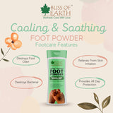 Bliss Of Earth Odour Remover  Foot Powder 100GM