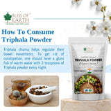 Bliss of Earth Organic Triphala Powder Churan 100% Pure Ayurvedic Herbal Blend Help for Detox & Digestion Support Boost Immunity 400gm