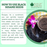 Bliss of Earth 1kg unhulled Black Sesame Seeds