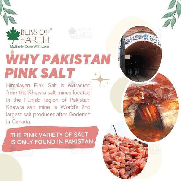 Bliss of Earth 1KG Granular Pakistani Himalayan Pink Salt