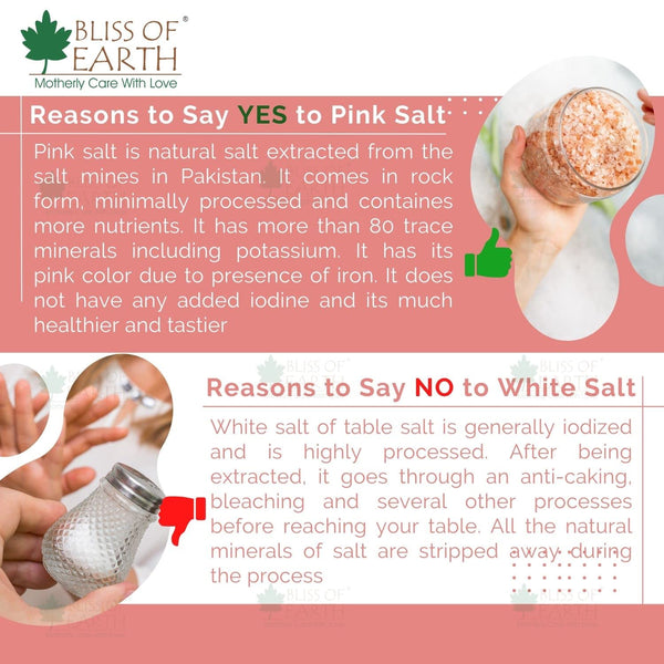 Bliss of Earth 1KG Fine Powder Pakistani Himalayan Pink Salt