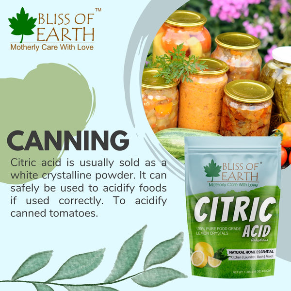 Bliss of Earth Citric Acid  powder 907gm