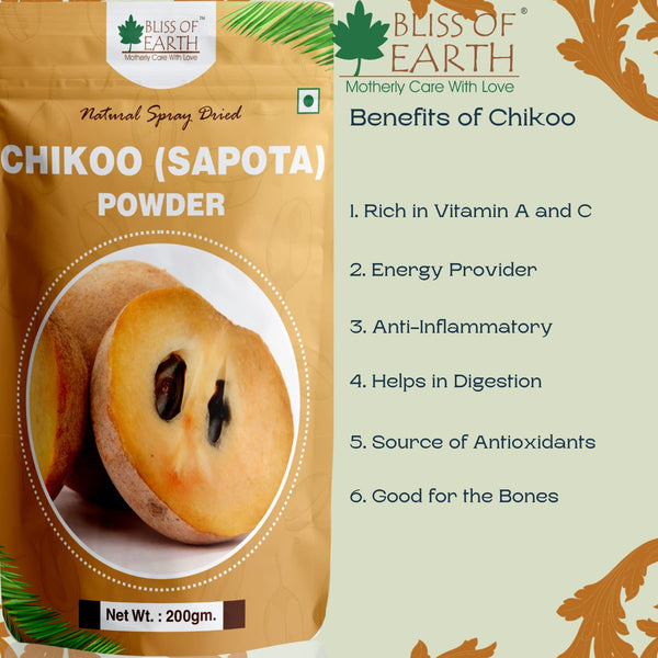 Bliss of Earth 1kg  Chikoo (Sapota) Powder Natural Spray Dried
