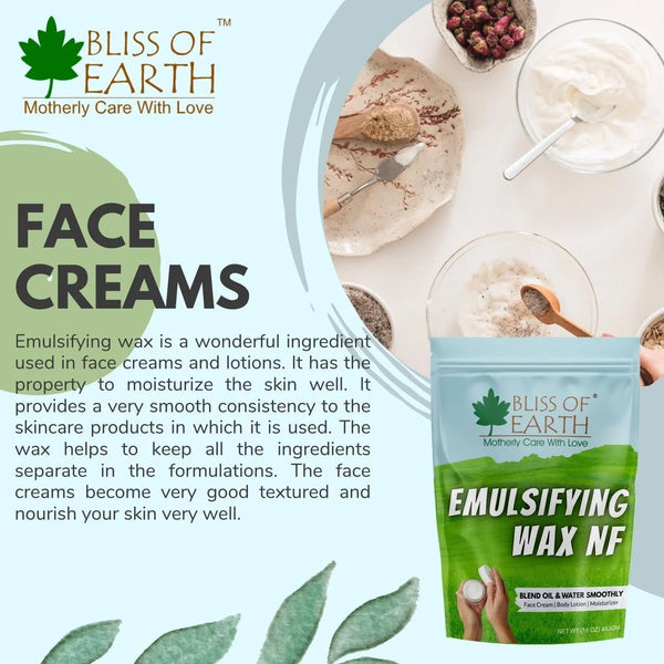 Bliss of Earth Emulsifying Wax NF Cosmetic 227gm