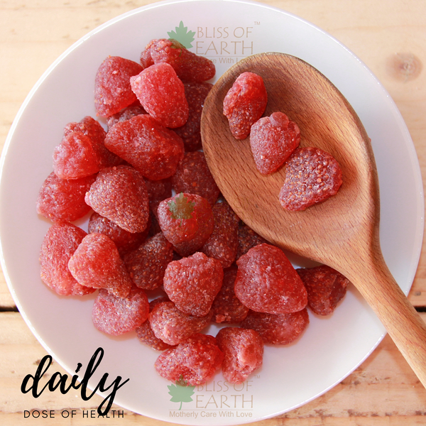 Bliss of Earth 1kg Whole Dried American Strawberries