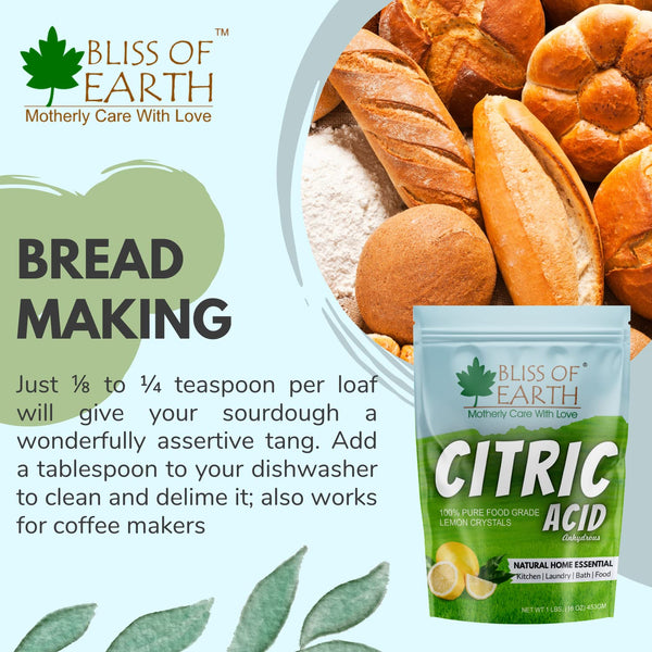 Bliss of Earth Citric Acid  powder 907gm