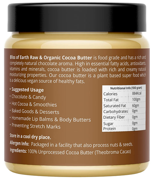 100% Pure Organic African Cocoa Butter 100GM