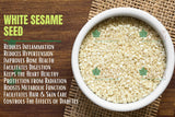 USDA Organic White  Sesame Seeds Raw 500gm