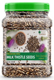 Bliss of Earth 500gm Milk Thistle Seeds Organic Super Food for Liver Cleansing, Immunity Boosting and Blood Sugar Control.