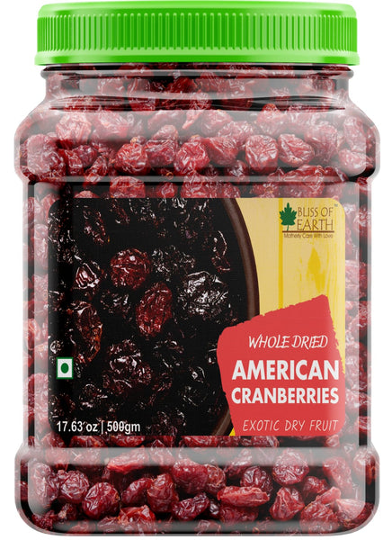 Bliss of Earth 500gm Whole Dried American Cranberries