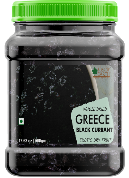 Bliss of Earth 500gm Whole Dried Greece Black Currant Exotic Dry Fruit