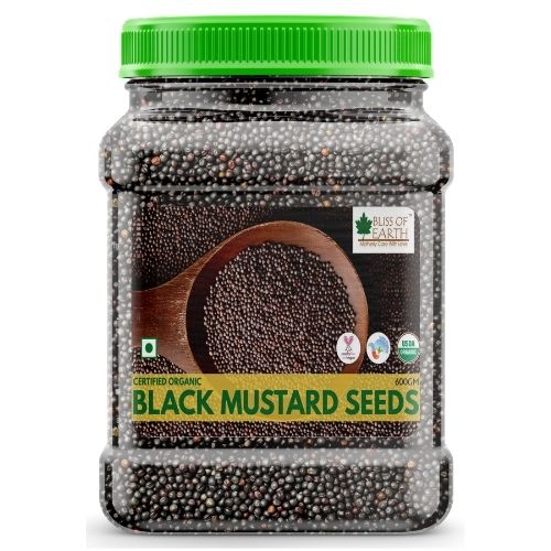 USDA Organic Black Mustard Seeds (Kali Sarson) 600 gm