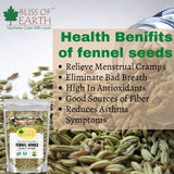 bliss of earth Organic Fennel Seed (Saunf) 1 KG