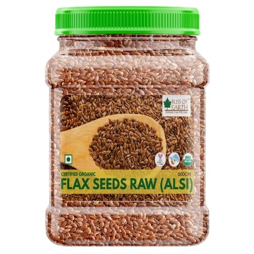 USDA Organic Raw Flax Seeds (Alsi Seed)  600 gm