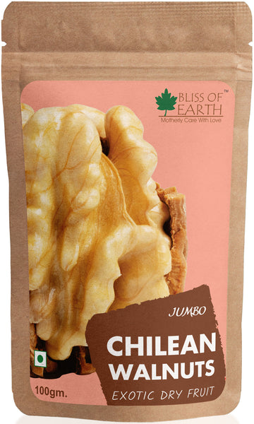 Bliss of Earth 100 Gm Jumbo Chilean Walnuts Exotic dry Fruit